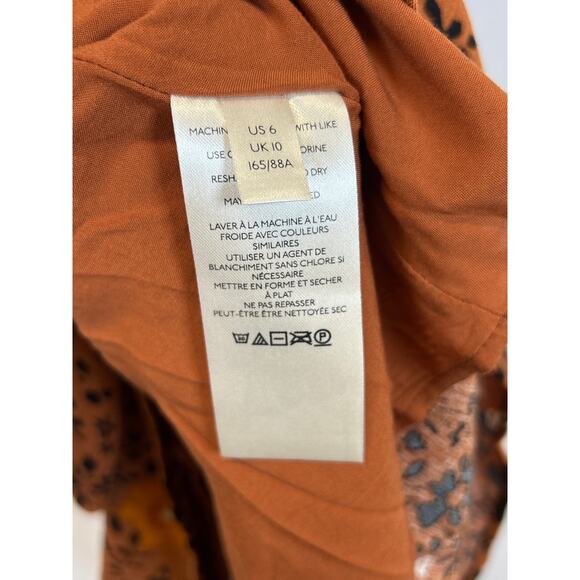 Free People x Revolve Kaley Mini Dress in Copper Combo Floral Mini Dress Sz 6 - Picture 8 of 9